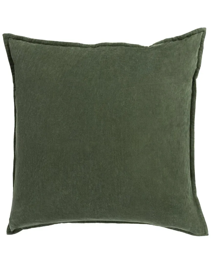 Cotton Velvet Accent Pillow - Green