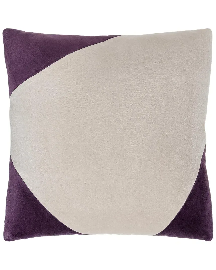 Cotton Velvet Accent Pillow - Grey