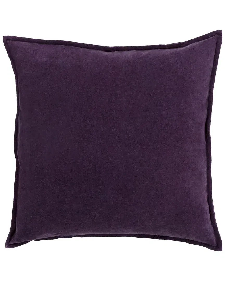 Cotton Velvet Bolster Pillow - Purple