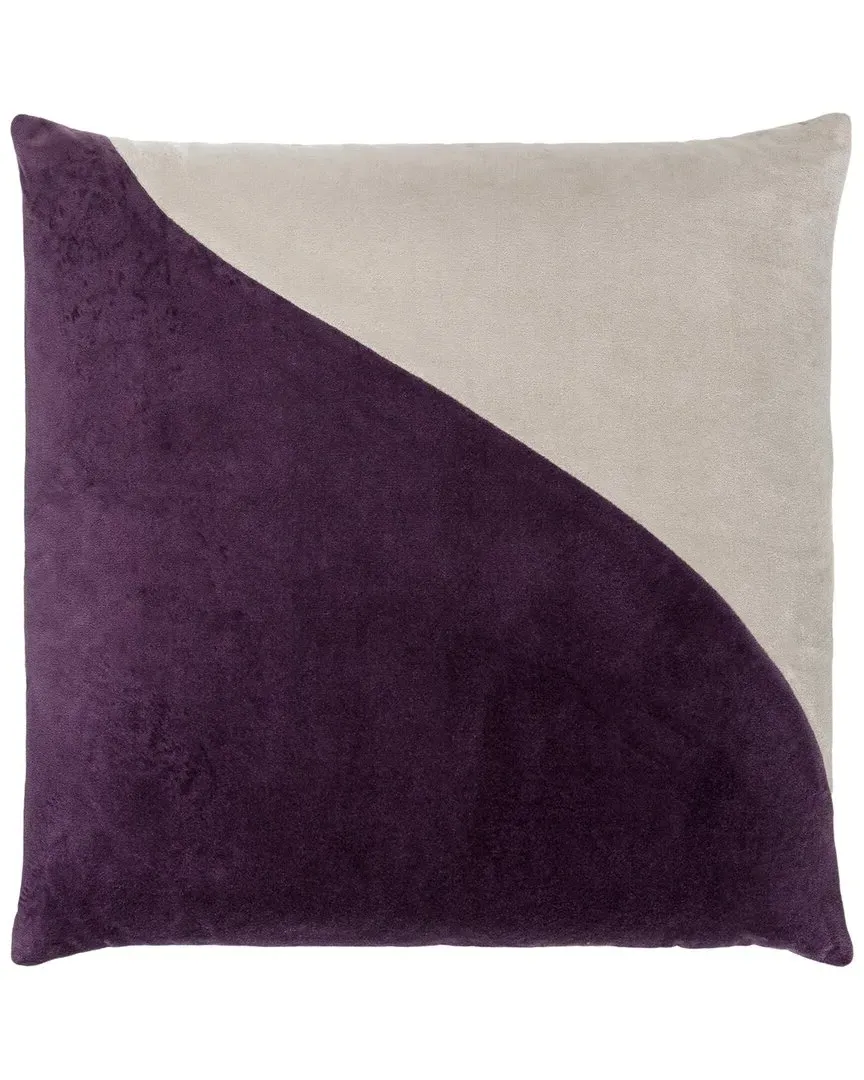Cotton Velvet Lumbar Pillow - Purple