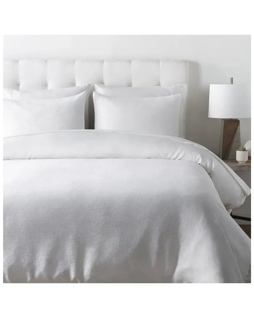 Dawson Duvet Set with Two Standard Shams - White, Linen