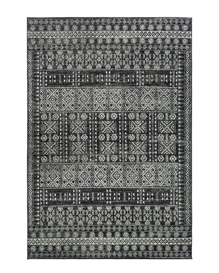 Elaziz Global Rug - Black, Polypropylene image