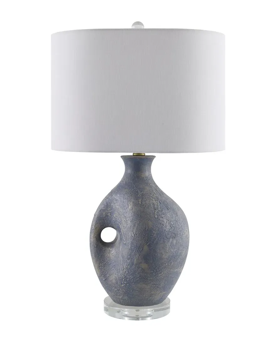 Etalle Accent Table Lamp - Blue, Concrete