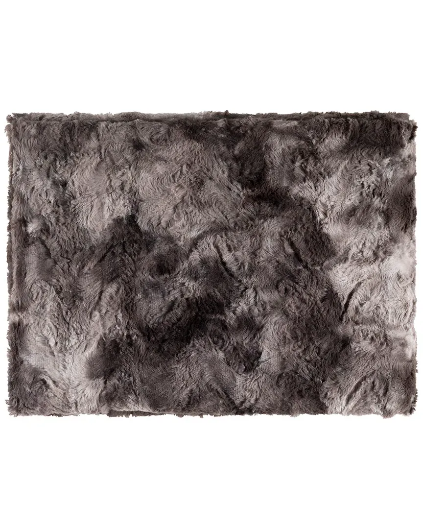 Felina Hide Leather Throw - Charcoal, Polyester image