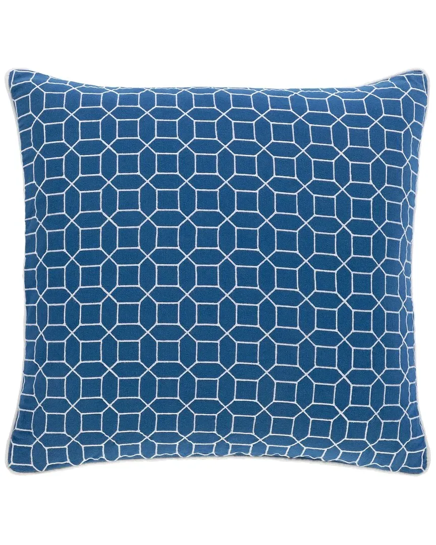 Fenna Polyester Pillow - Blue, Cotton image