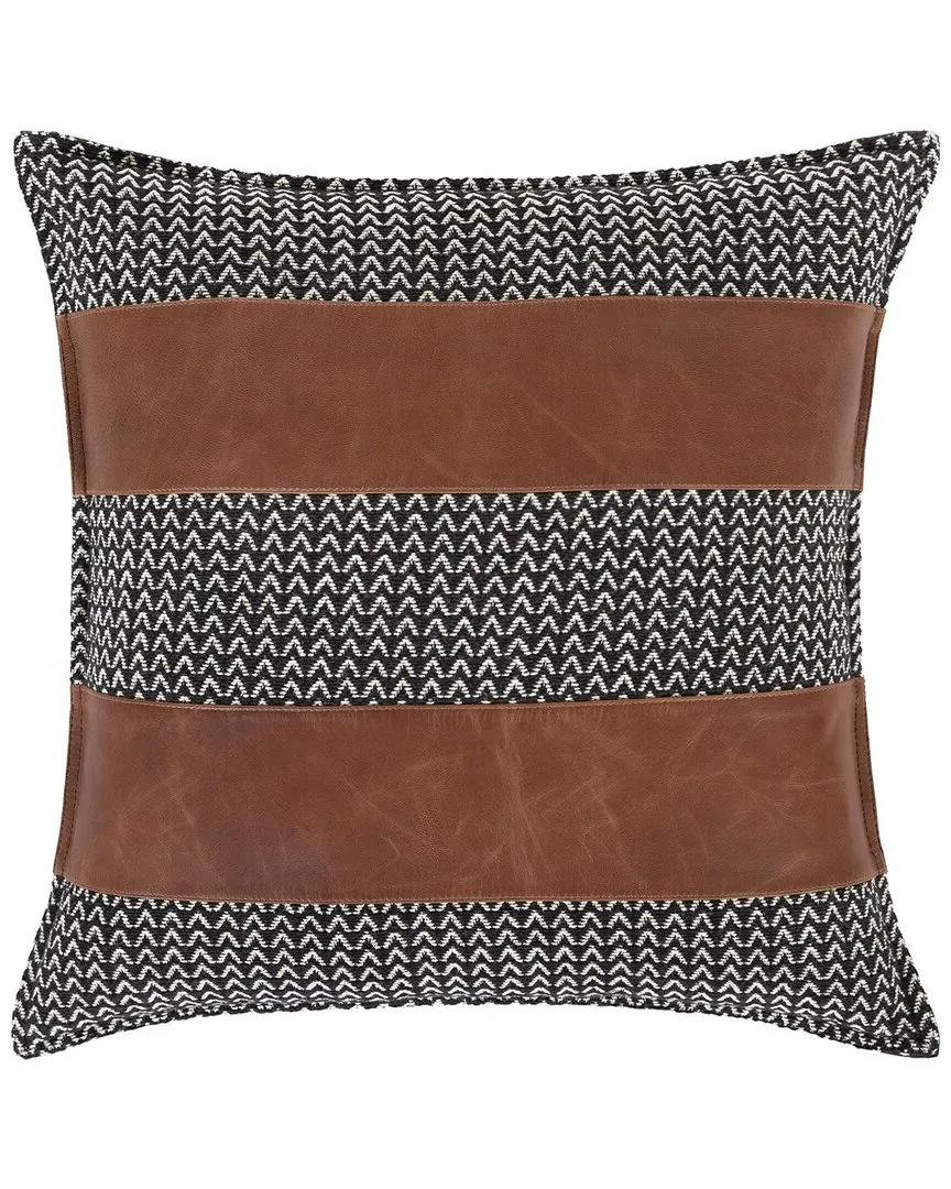 Fiona Lumbar Pillow with Piping - Black, Cotton image