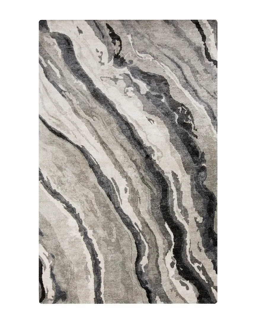 Gemini Hand Tufted Rug - Charcoal, Bamboo Silk