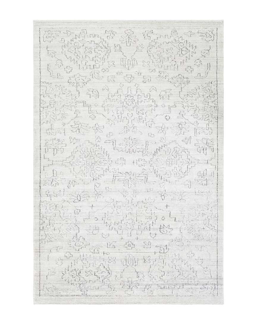 Hightower Hand-Loomed Rug - White, Bamboo Silk
