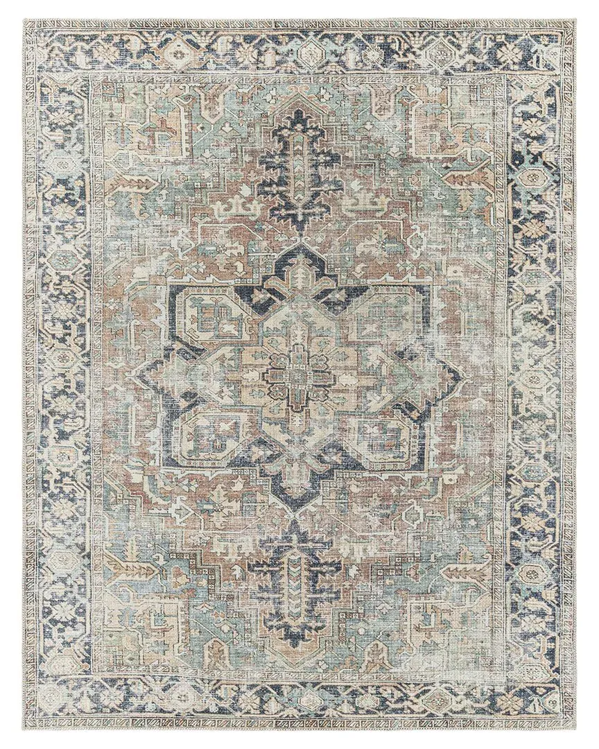 Kemer Machine-Washable Rug - Gray, Polyester