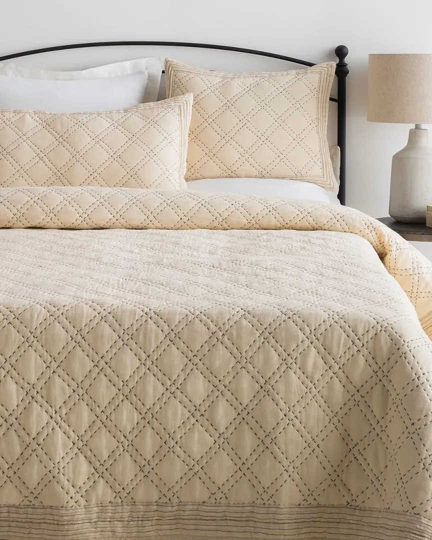 Kojo Texture Quilt Set - Cream image