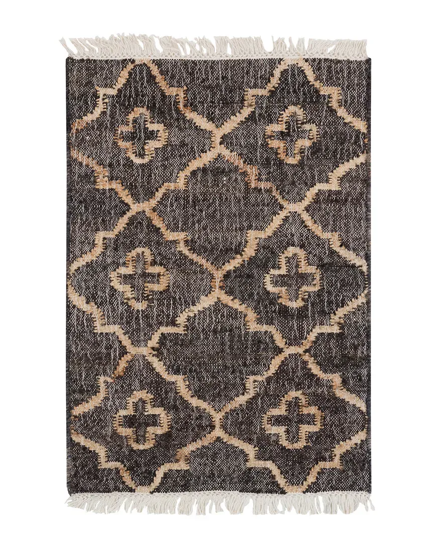 Laural Hand-Woven Rug - Black, Jute image