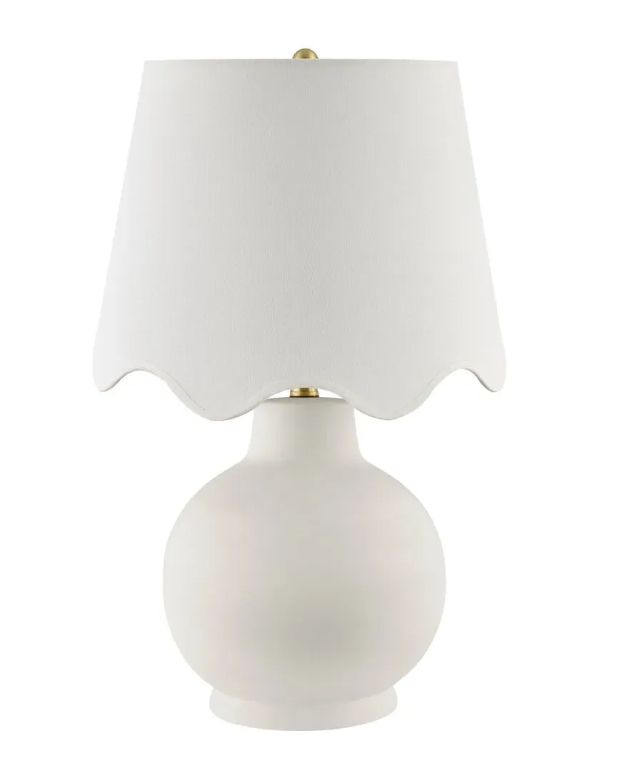 Lefkada Accent Table Lamp - White, Glass