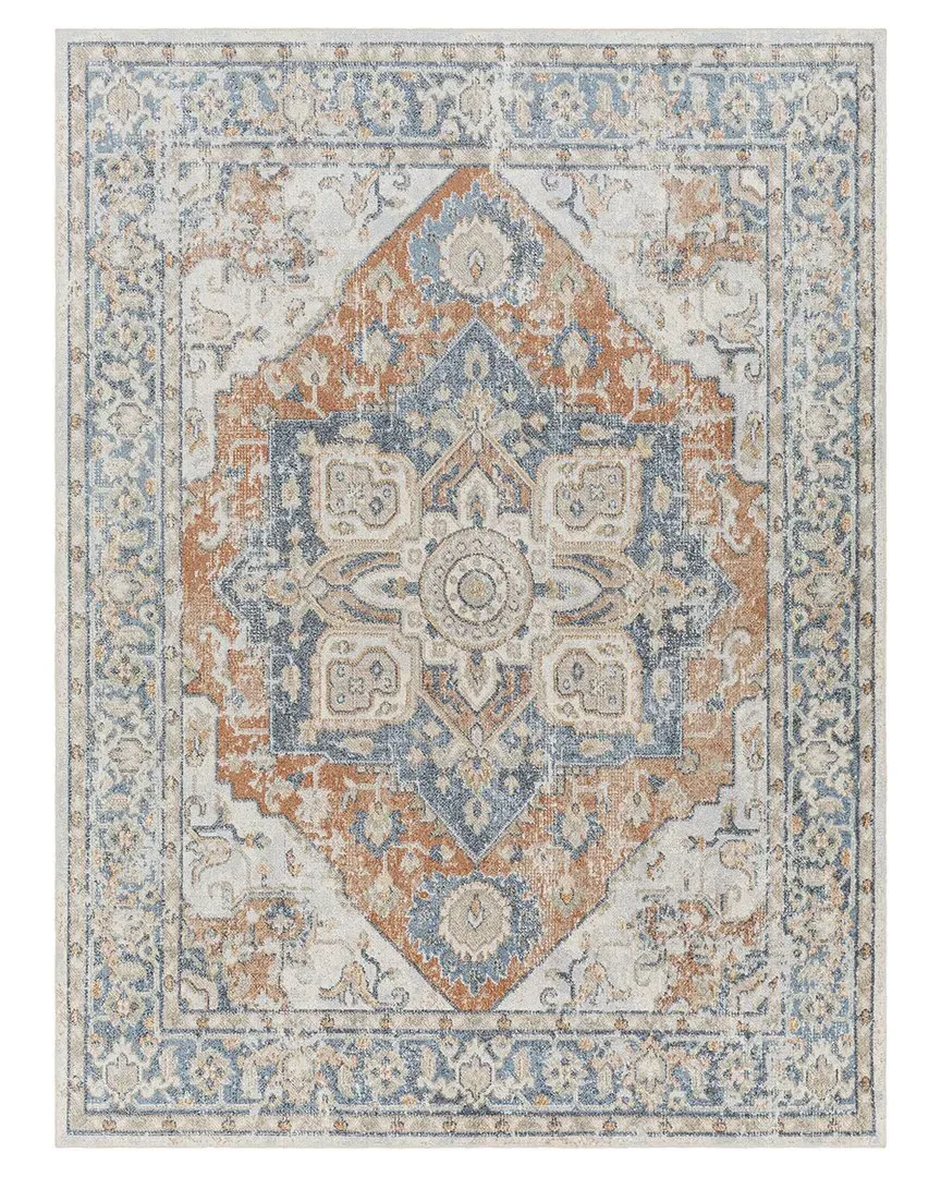 Lillian Machine-Washable Rug - Orange, Polyester