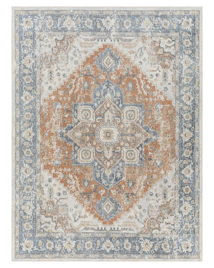 Lillian Machine-Washable Rug - Orange, Polyester