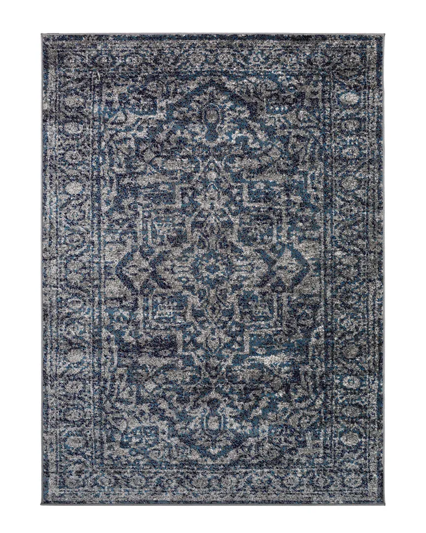 Monte Carlo Machine Woven Rug - Navy