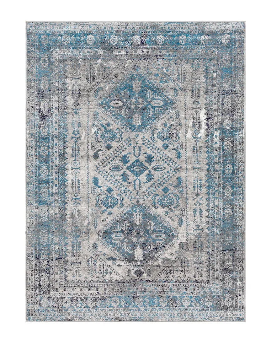 Monte Carlo Machine Woven Rug - Sky Blue