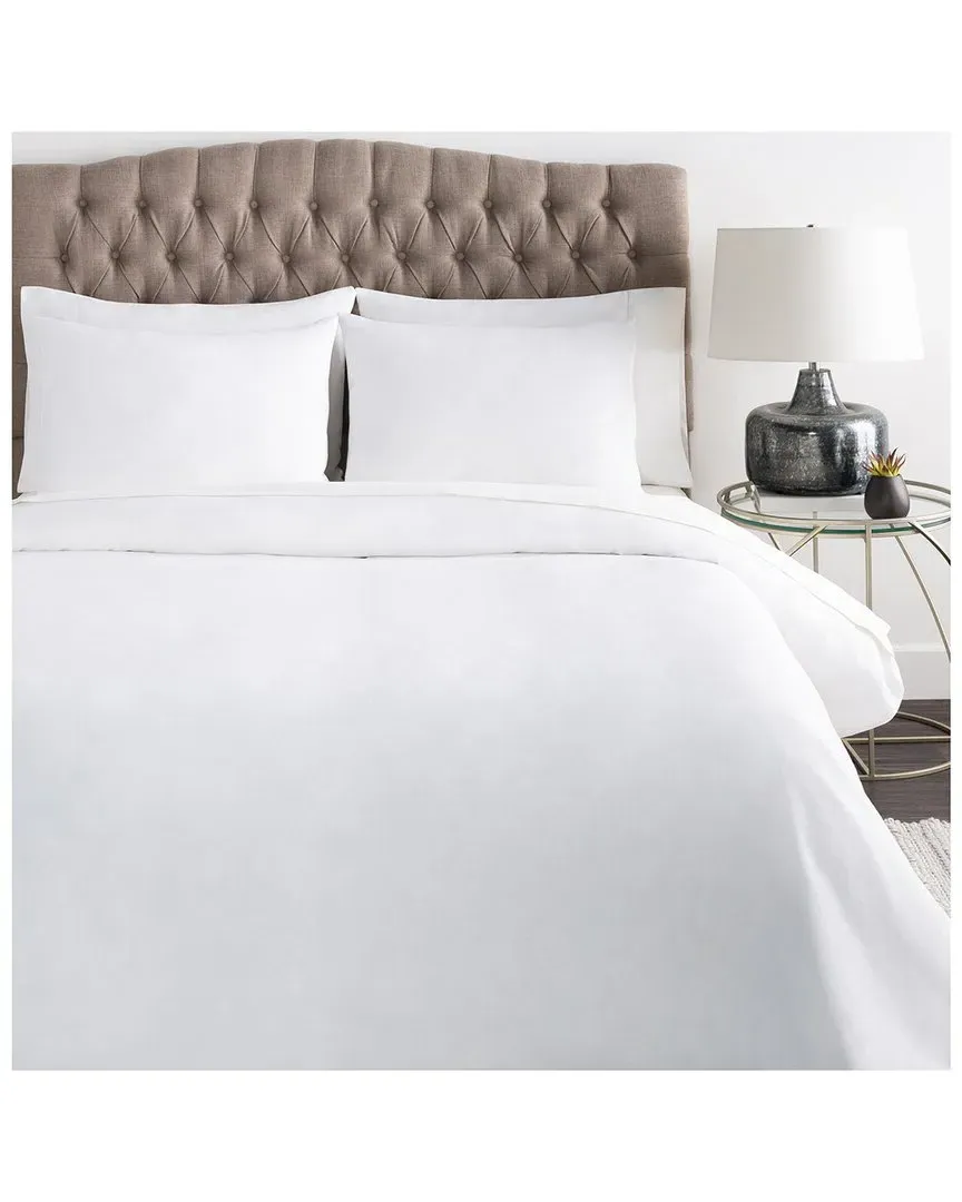 Peyton Duvet Set with Two Standard Shams - White, Linen Cotton image