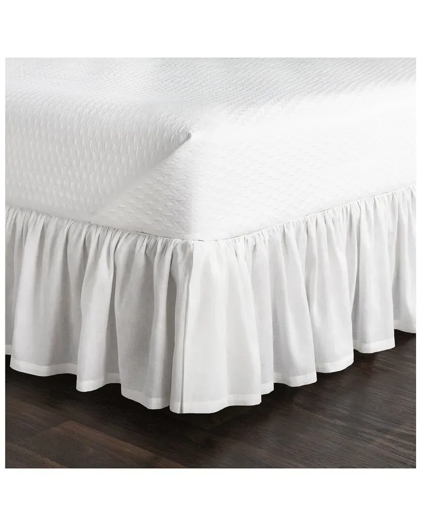 Peyton Ruffle Bedskirt - White, Linen