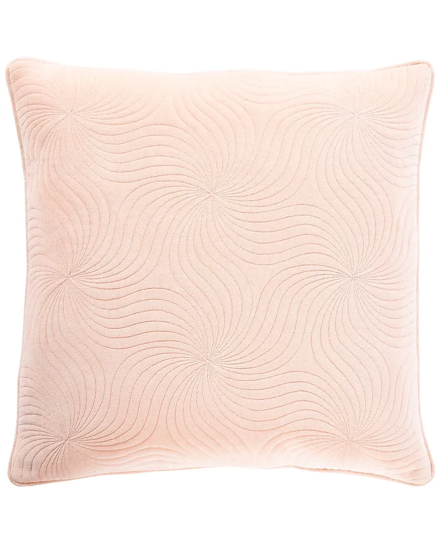Quilted Velvet Decorative Pillow - Peach image