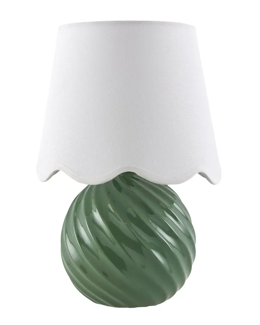 Rethel Accent Table Lamp - Dark Green, Ceramic
