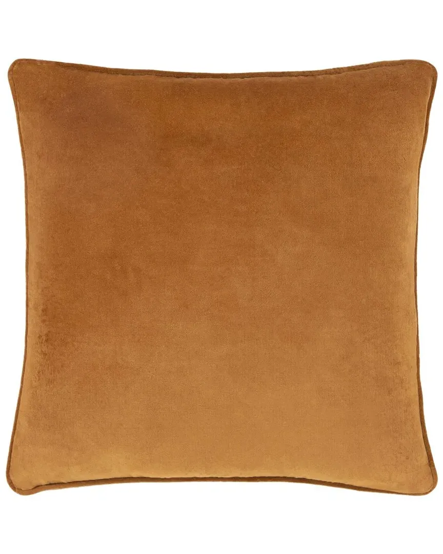 Safflower Lumbar Pillow - Orange, Velvet image