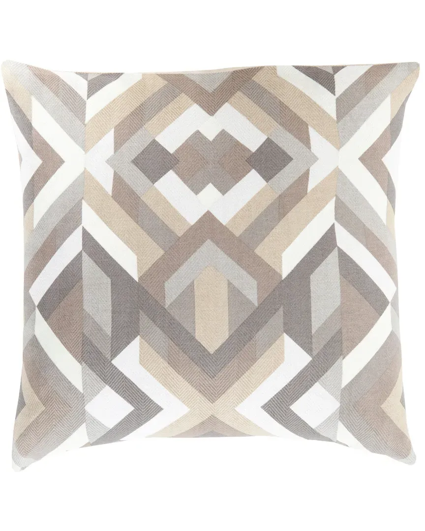 Somerset Square Pillow - Charcoal, Cotton image