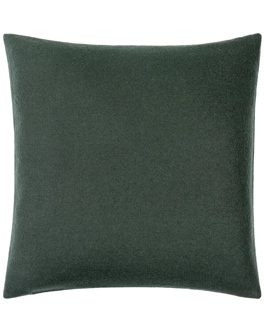 Stirling Accent Pillow with Button Detail - Green, Wool