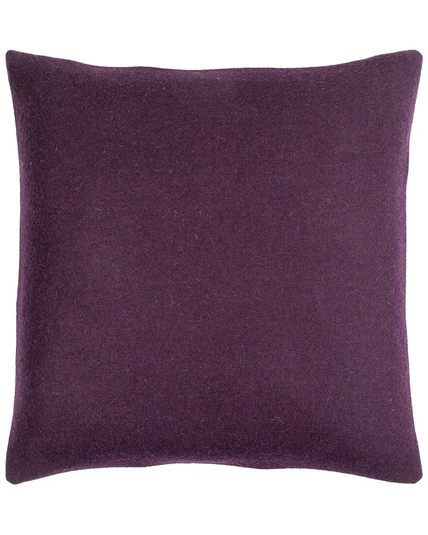 Stirling Accent Pillow with Button Detail - Purple, Wool