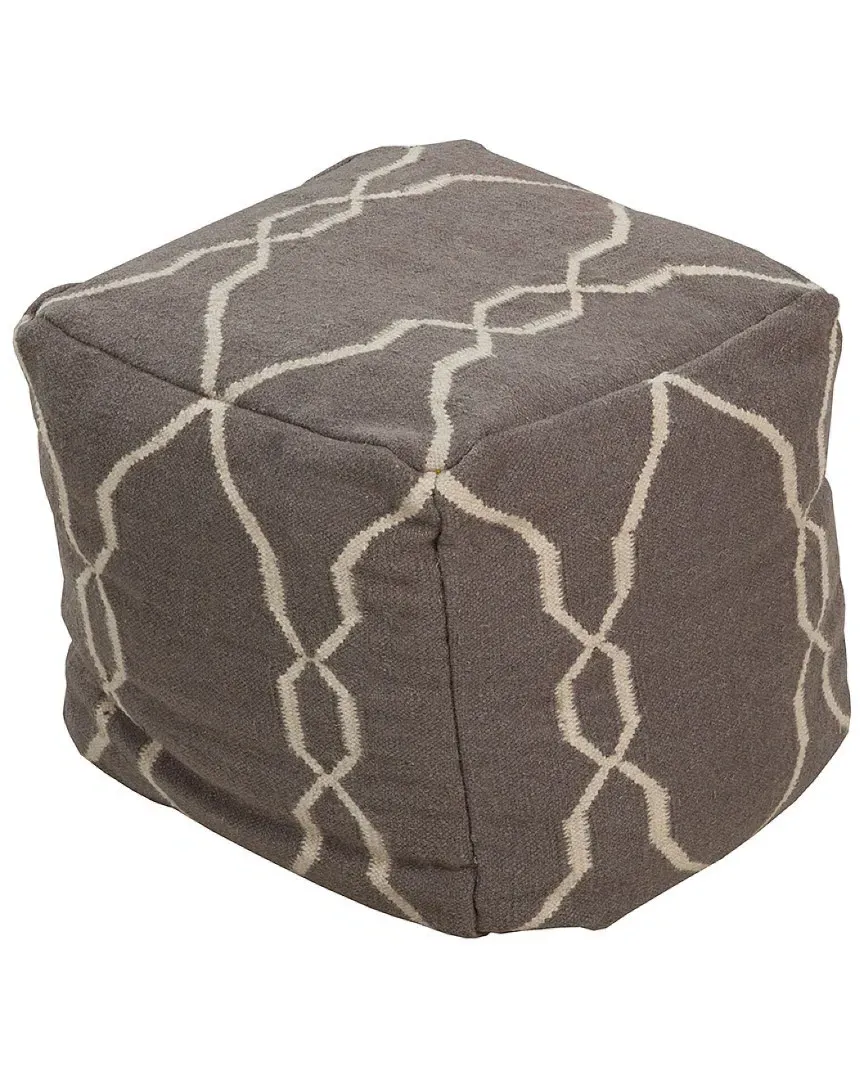Surya Square Pouf - Rust, Wool image