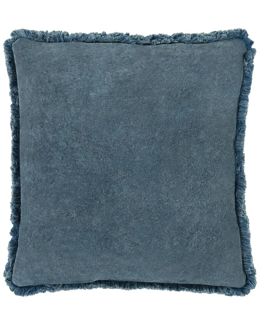 Surya Washed Cotton Velvet Accent Pillow - Grey image