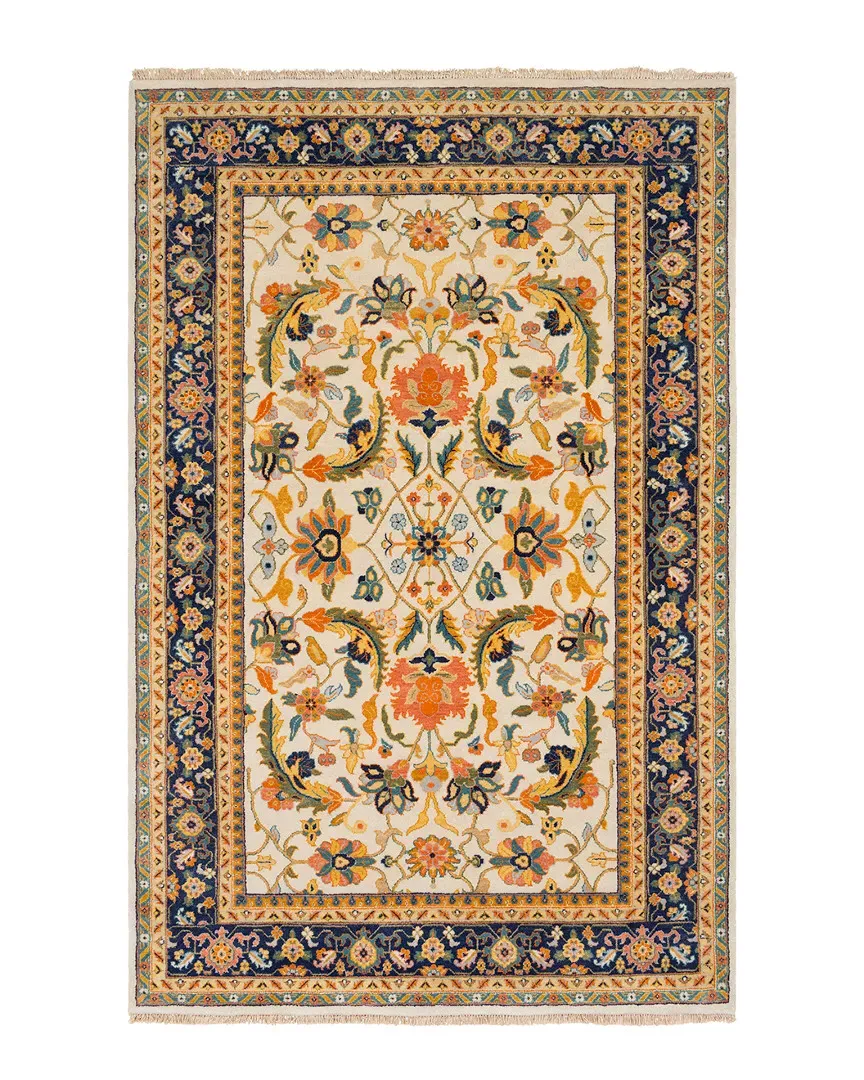 Taj Mahal Hand Knotted Rug - Orange, Wool