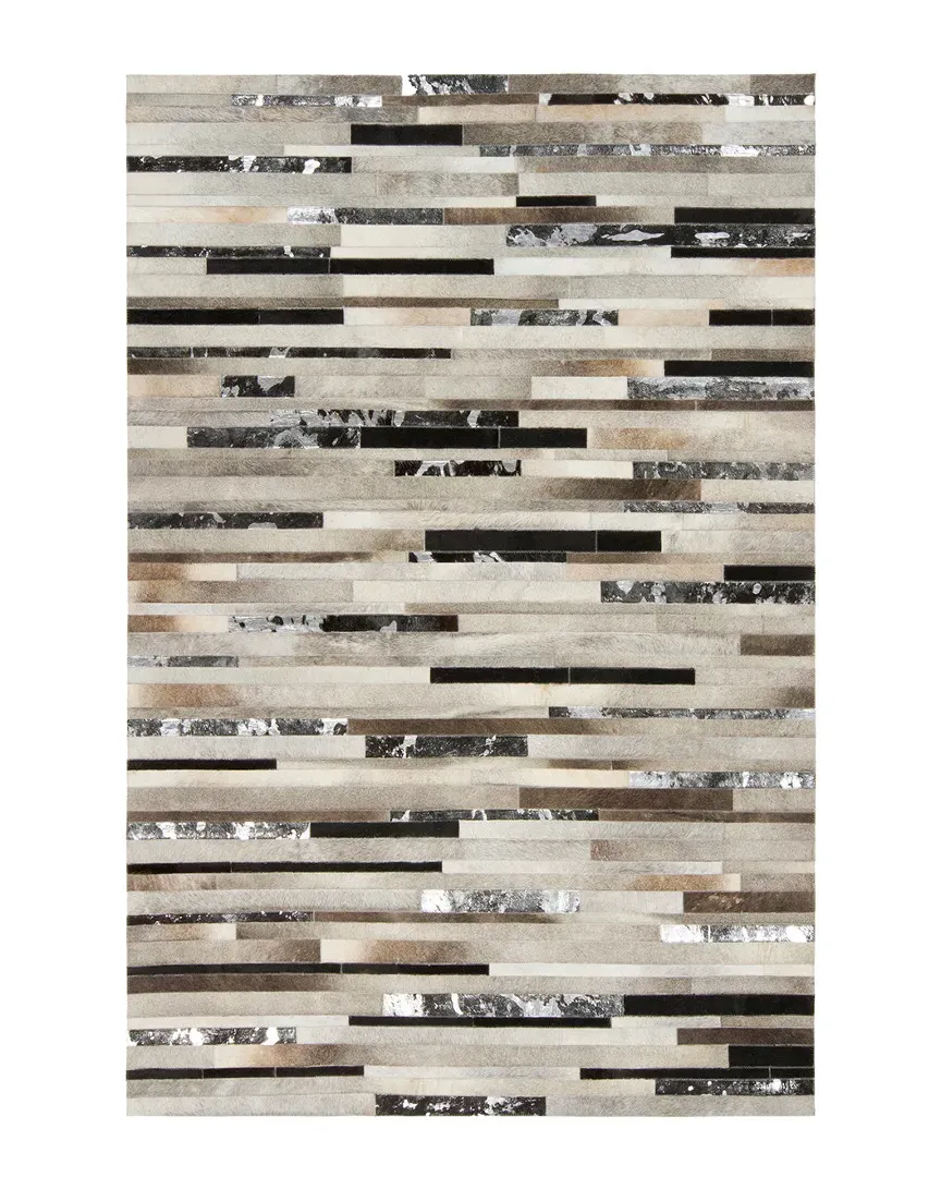 Trail Hand-Crafted Rug - Silver, Hair on Hide