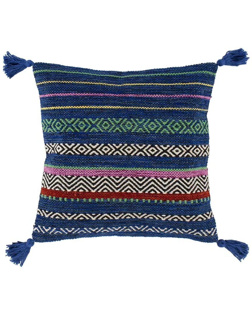 Trenza 22x22 Pillow Cover - Blue, Cotton