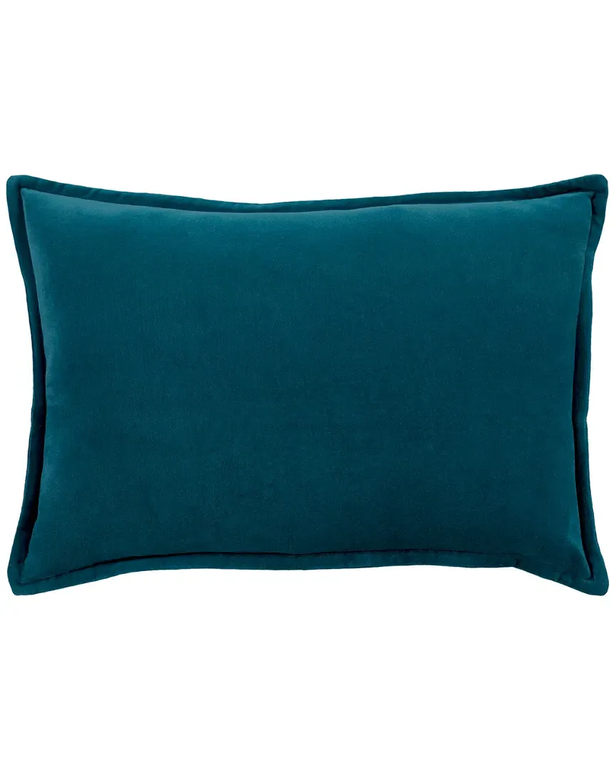 Velvet Printed Throw Pillow - Blue, Cotton image