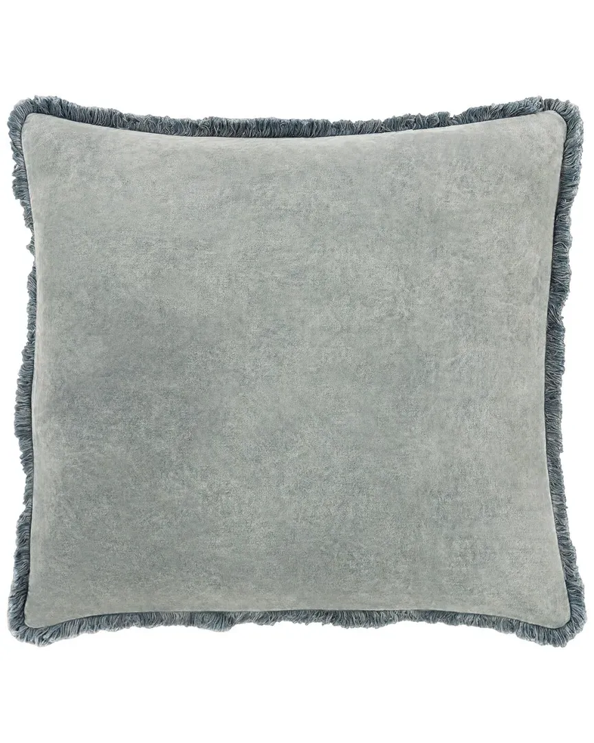 Washed Velvet Decorative Pillow - Medium Gray