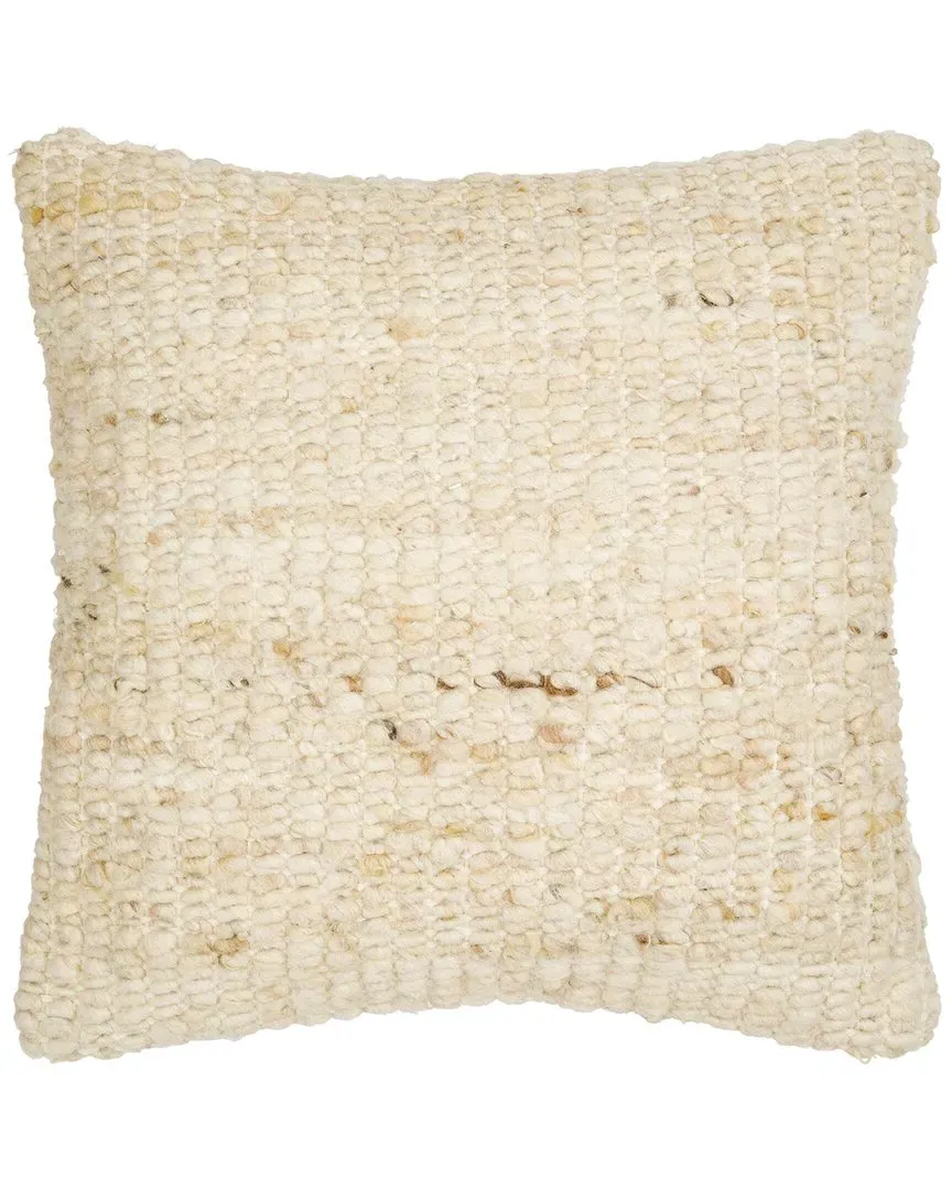 Zayden Square Accent Pillow with Removable Cover - Brown image