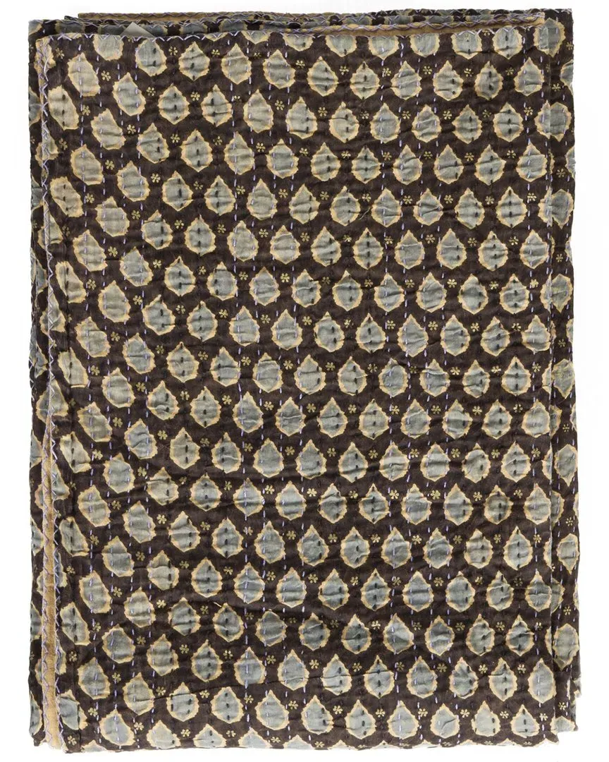 Natural Group Kantha Cotton Throw - Beige image