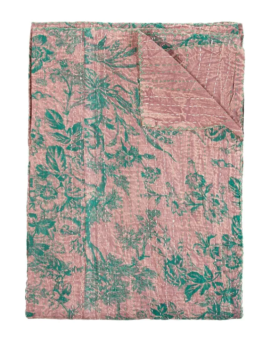 Natural Group Kantha Cotton Throw - Beige
