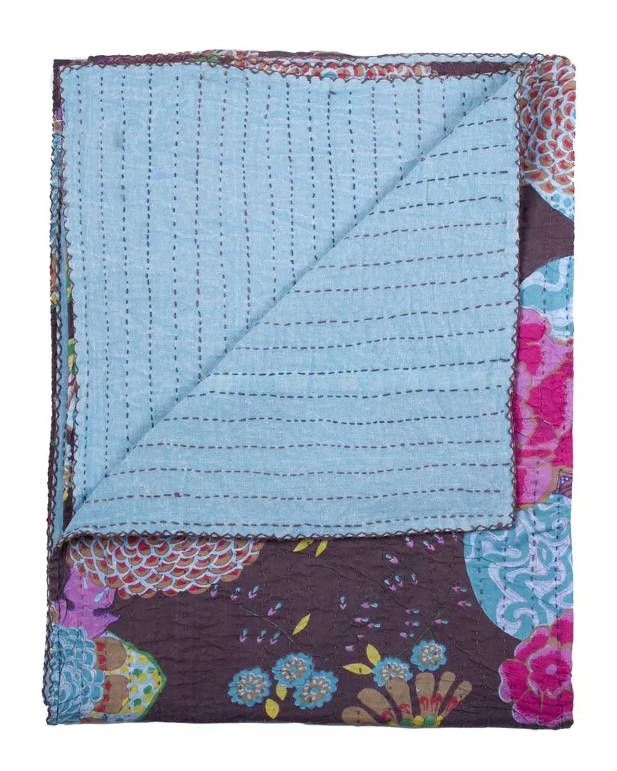 Natural Group Kantha Cotton Throw - Red