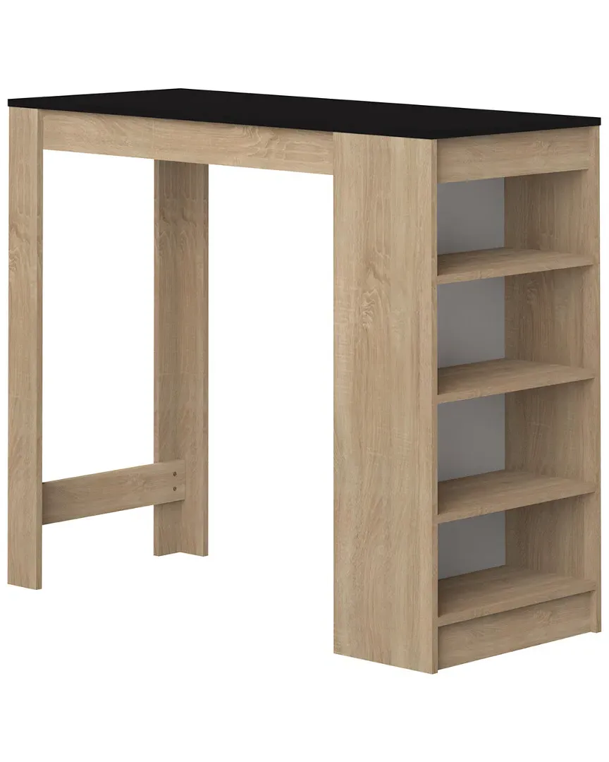 Aravis Bar Table with Storage - Oak, Melamine