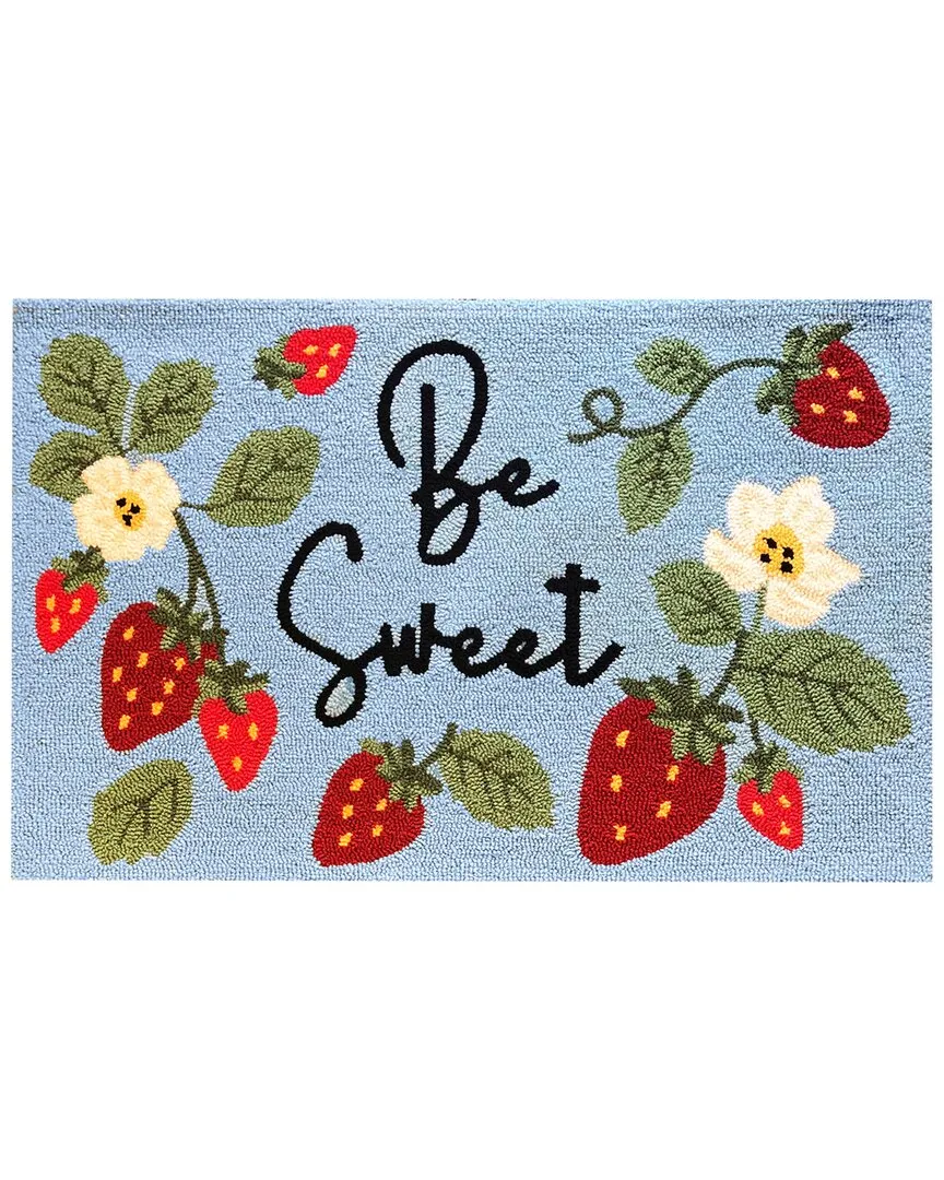 Be Sweet Indoor/Outdoor Doormat - Aqua, UV Polyester image