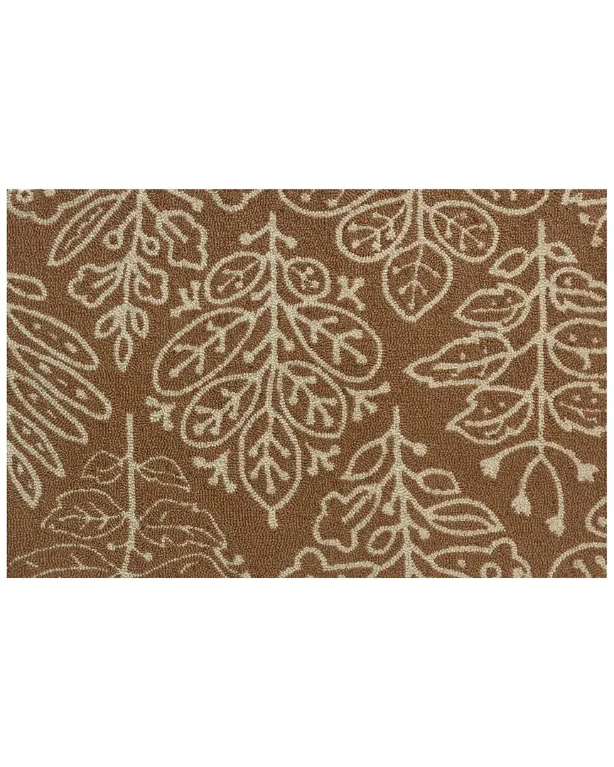Botanical Tile Indoor/Outdoor Doormat - Brown image