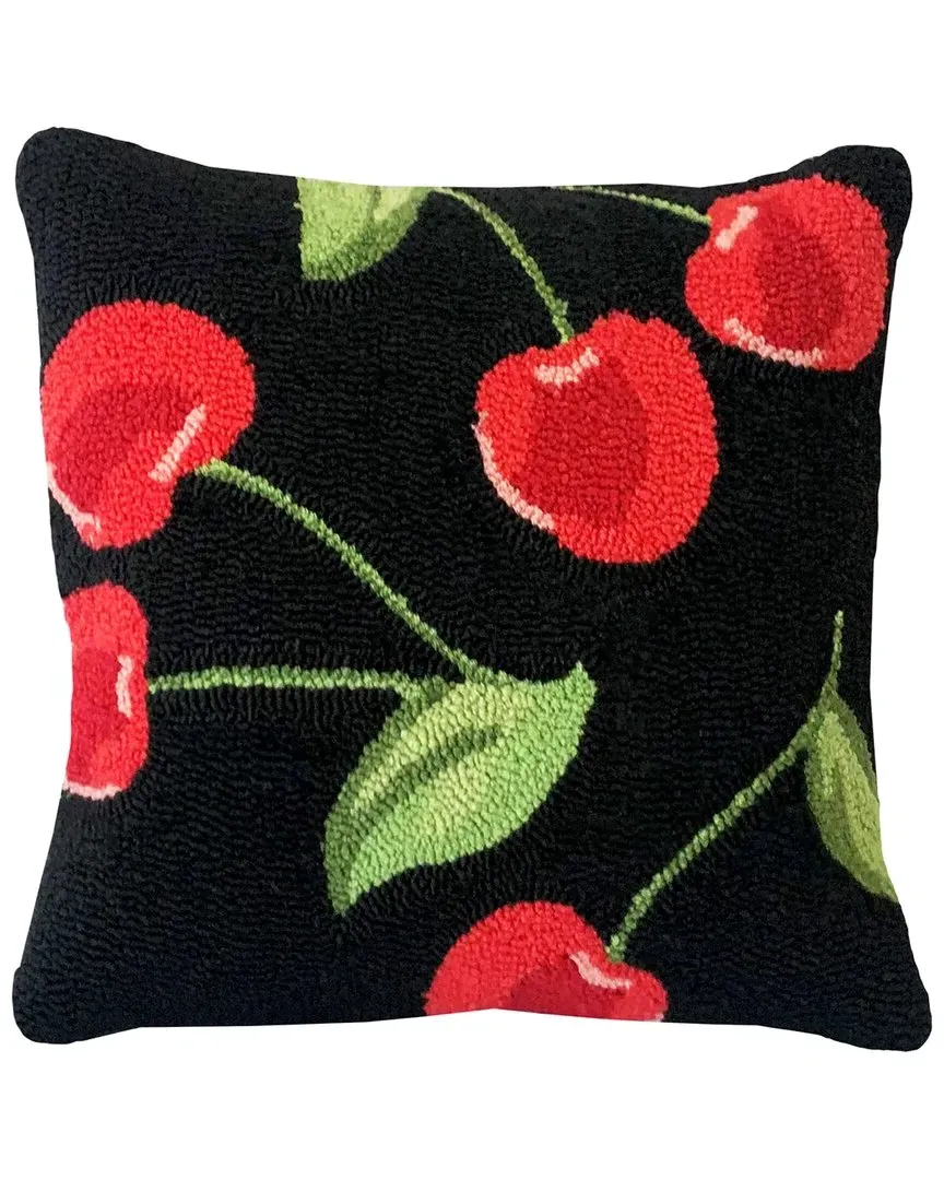 Cherry Toss Indoor/Outdoor Pillow - Black, UV Polyester