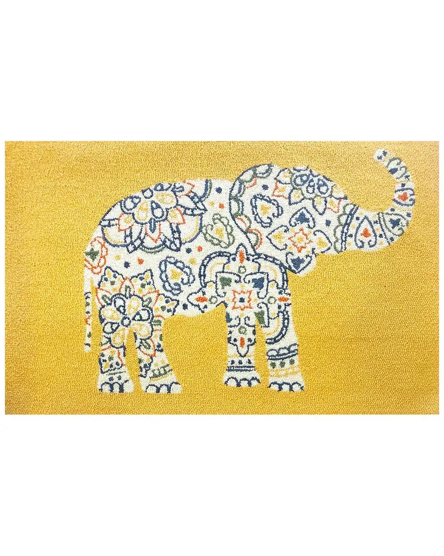Elephant 30x48in Doormat - Mustard, UV Polyester