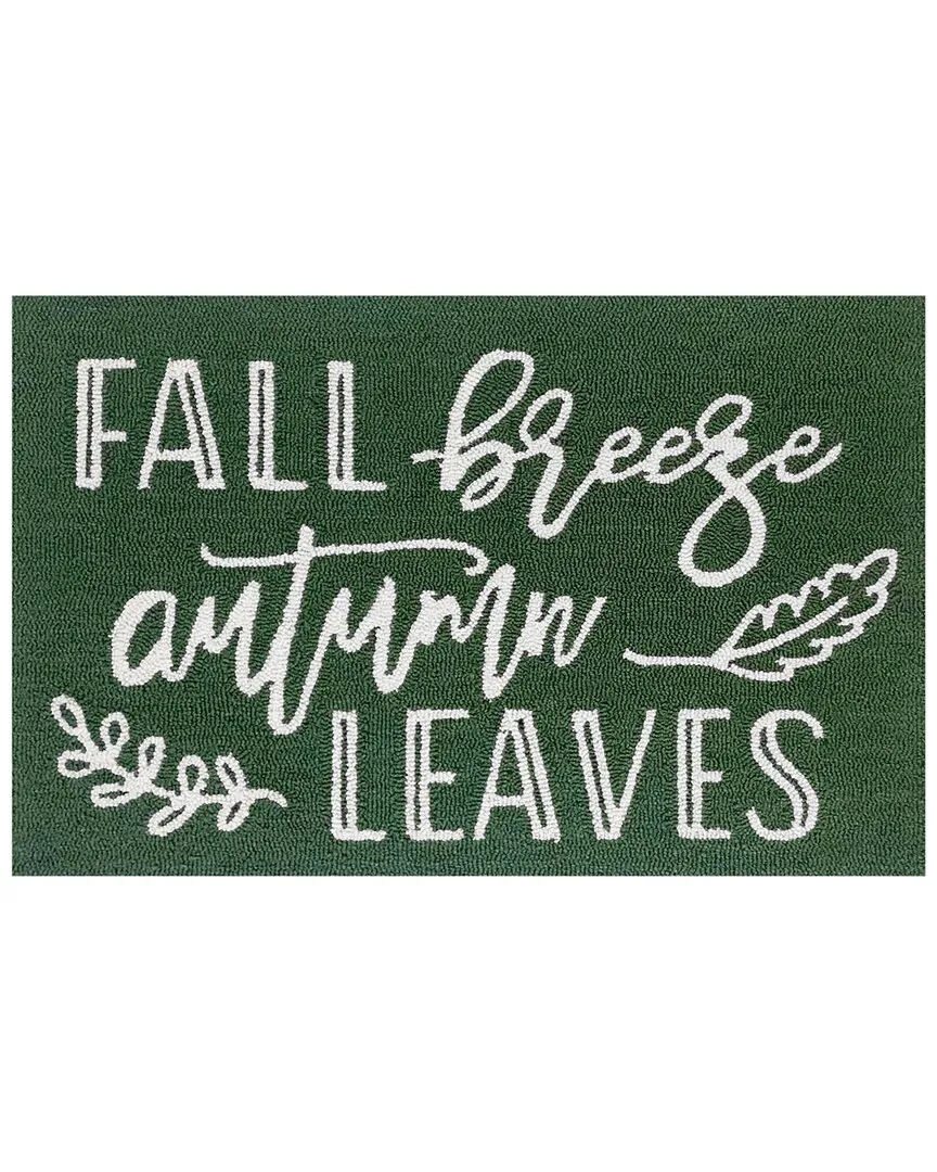 Fall Breeze Autumn Leaves 24x36in Doormat - Green