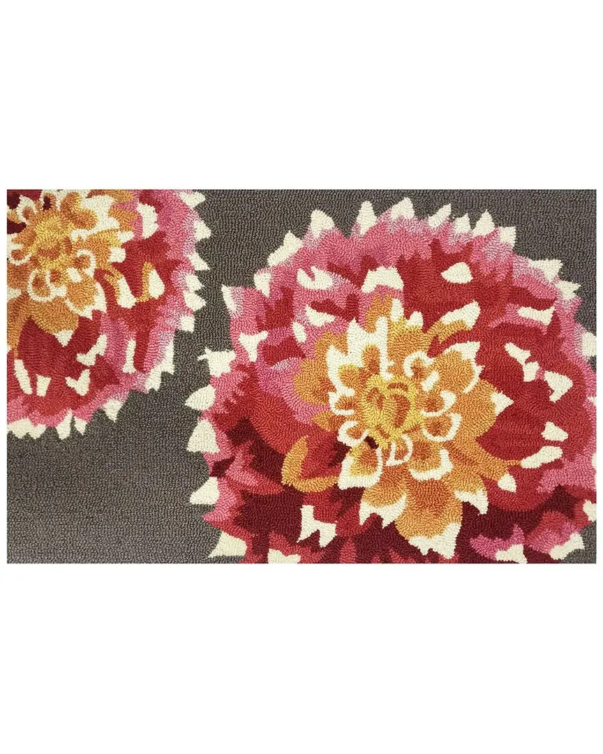 Heirloom Dahlia Indoor/Outdoor Doormat - Grey, UV Polyester image