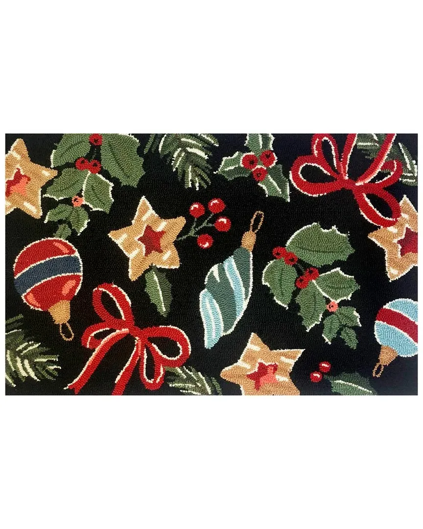 Holiday Icons Doormat - Black, UV Polyester