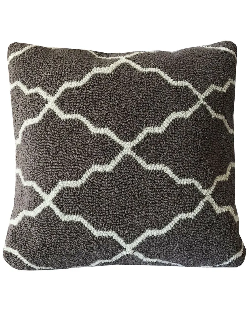 Lattice Indoor/Outdoor Pillow - Grey, Polyester