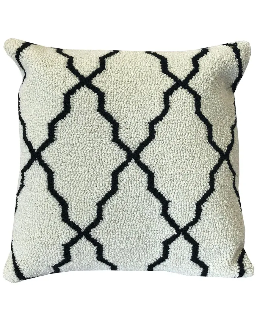 Link Lattice Indoor/Outdoor Pillow - Black, Polyester