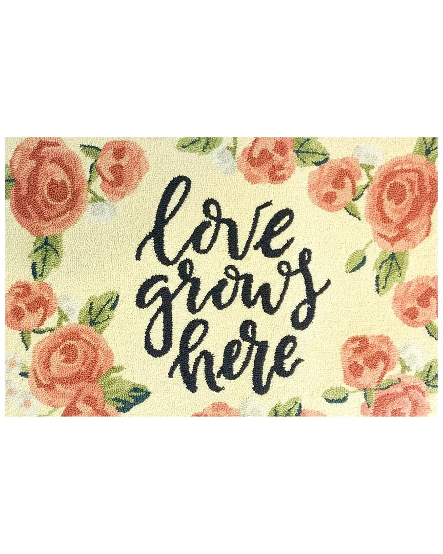 Love Grows Here Indoor/Outdoor Doormat - Cream
